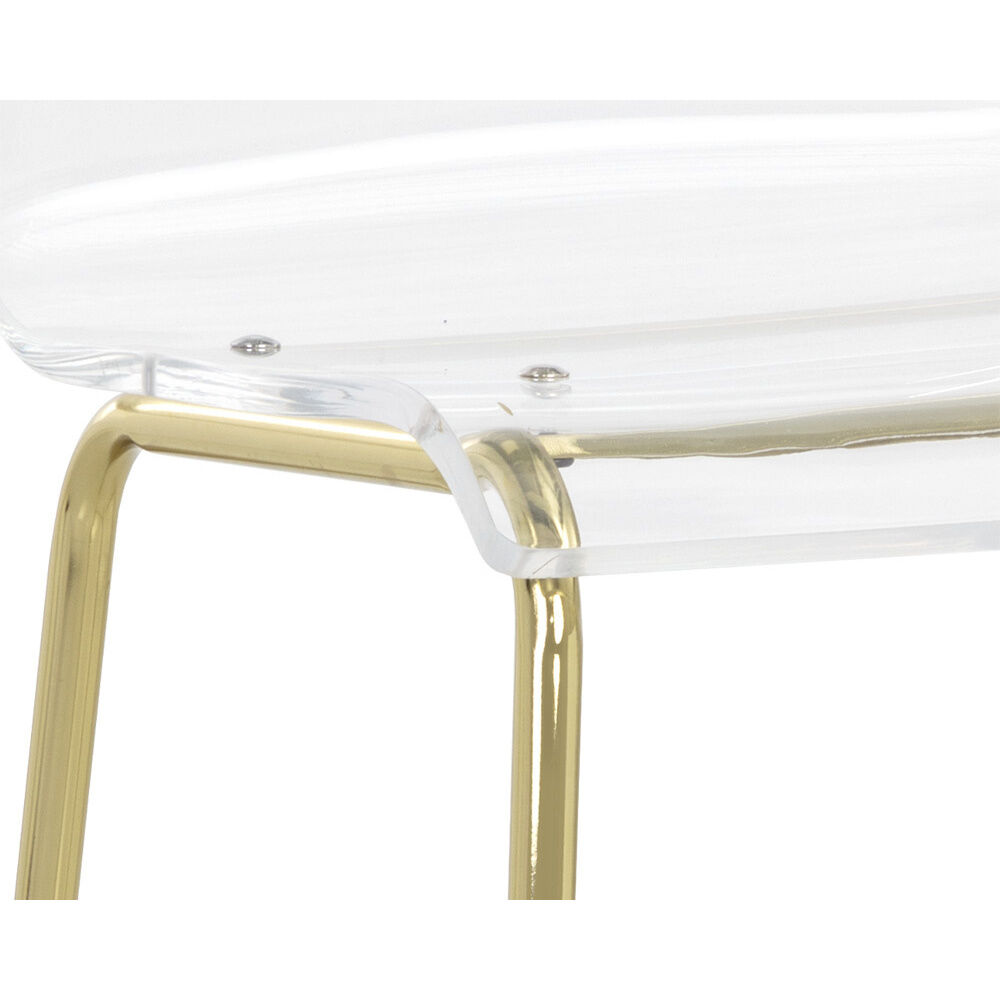 Ria 34.75 inch Clear / Gold Counter Stool